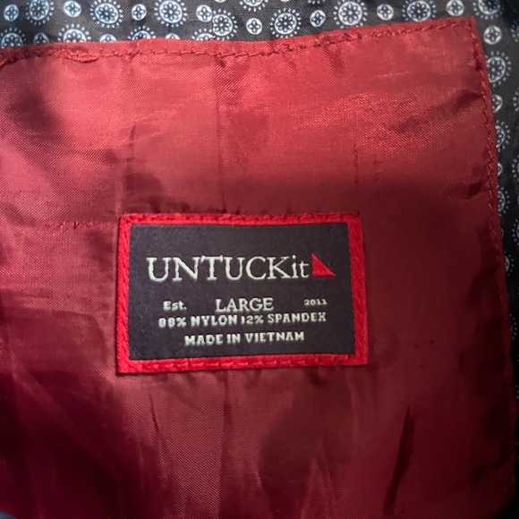 Untuckit Mens Blue Shirt Jacket Large - Picture 2 of 3